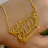 Morpankh Couple Name Necklace